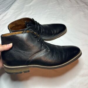 Classic Black Leather Chukka Boots